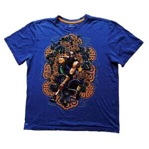 Kobe Bryant Black Mamba Graphic Shirt Dri-Fit Purple Gold Lakers Xl